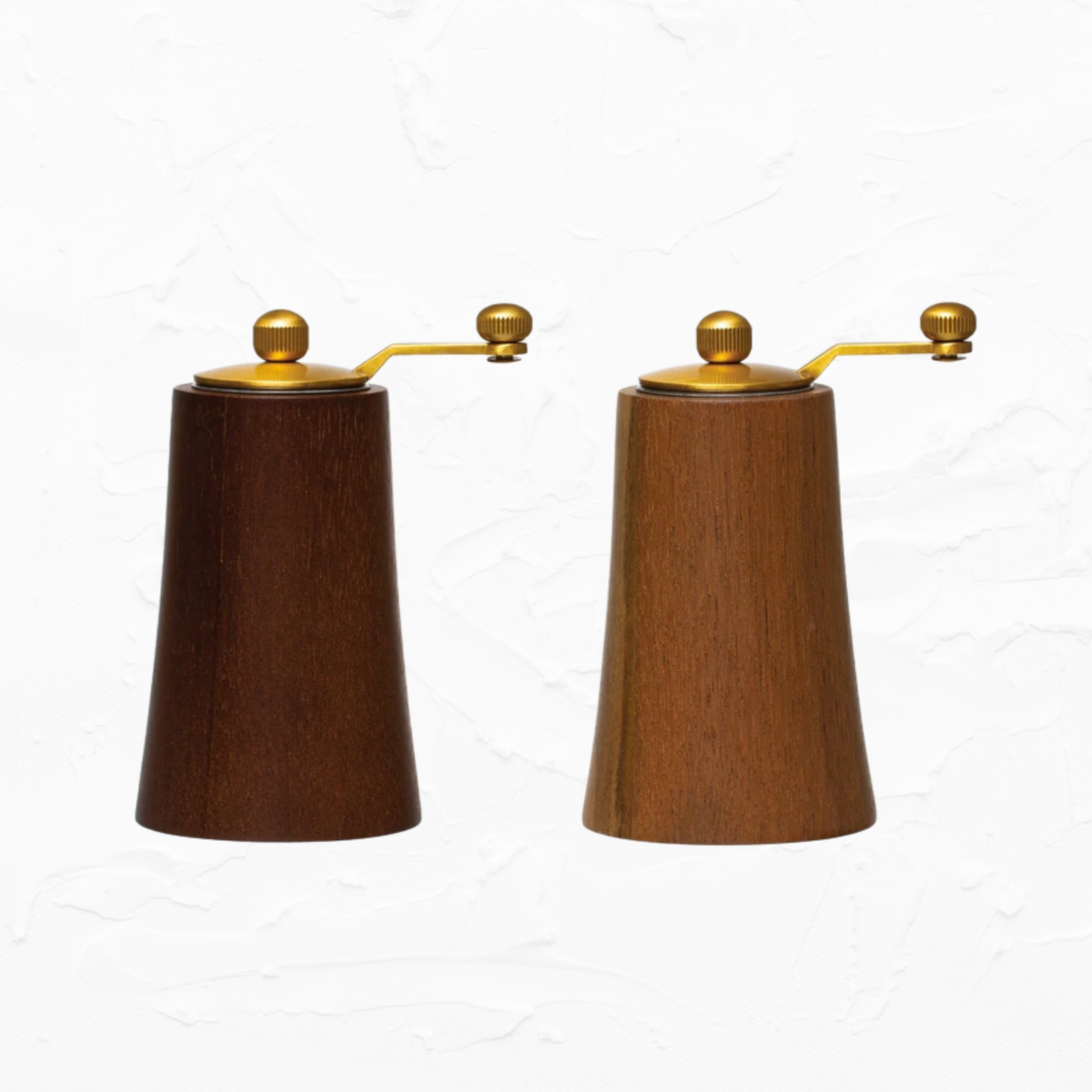 Raw Teak Salt And Pepper Mill Set