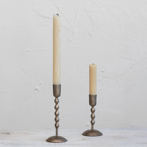 Antique Brass Taper Candle Holders