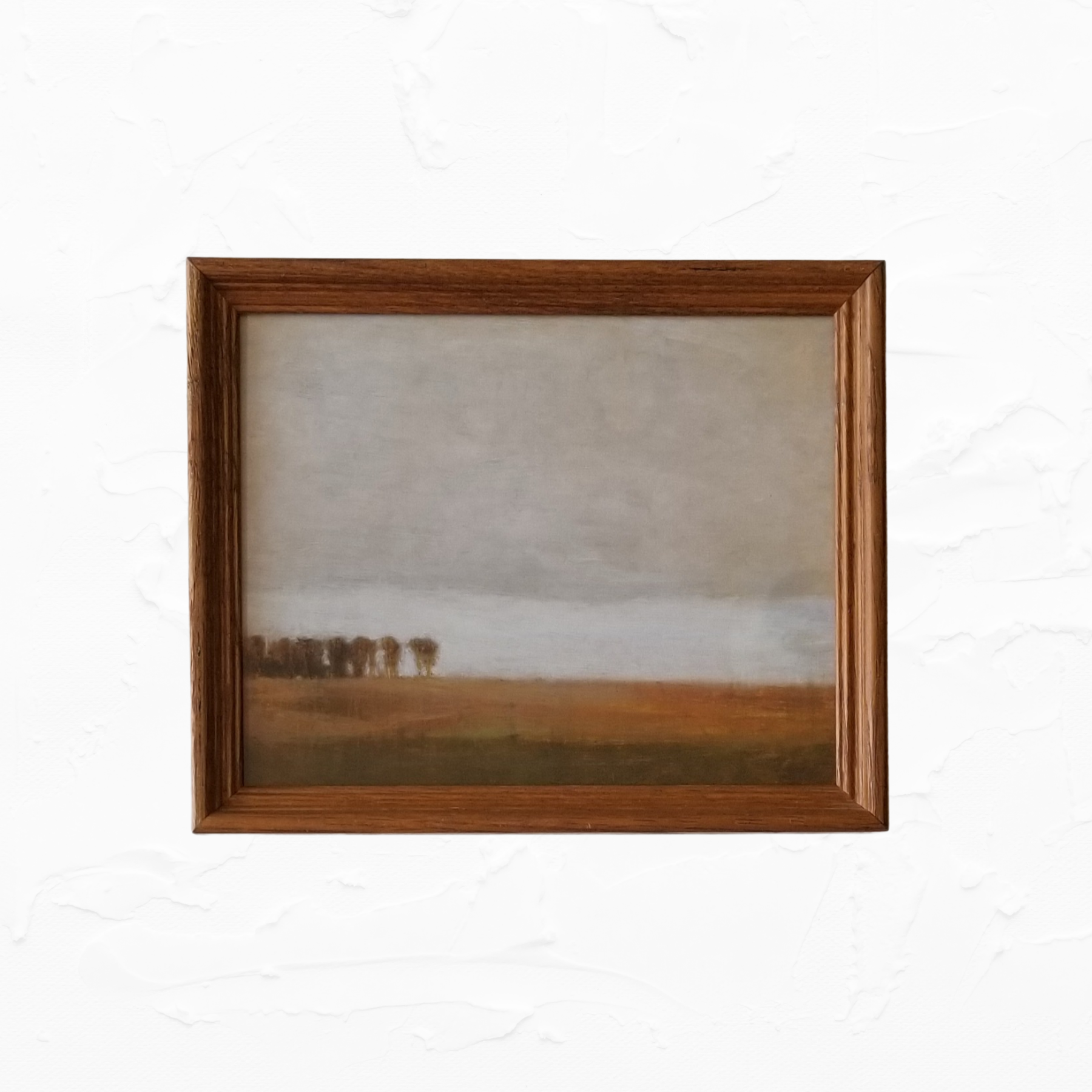 Autumn Landscape Vintage Art Print in Wood Frame