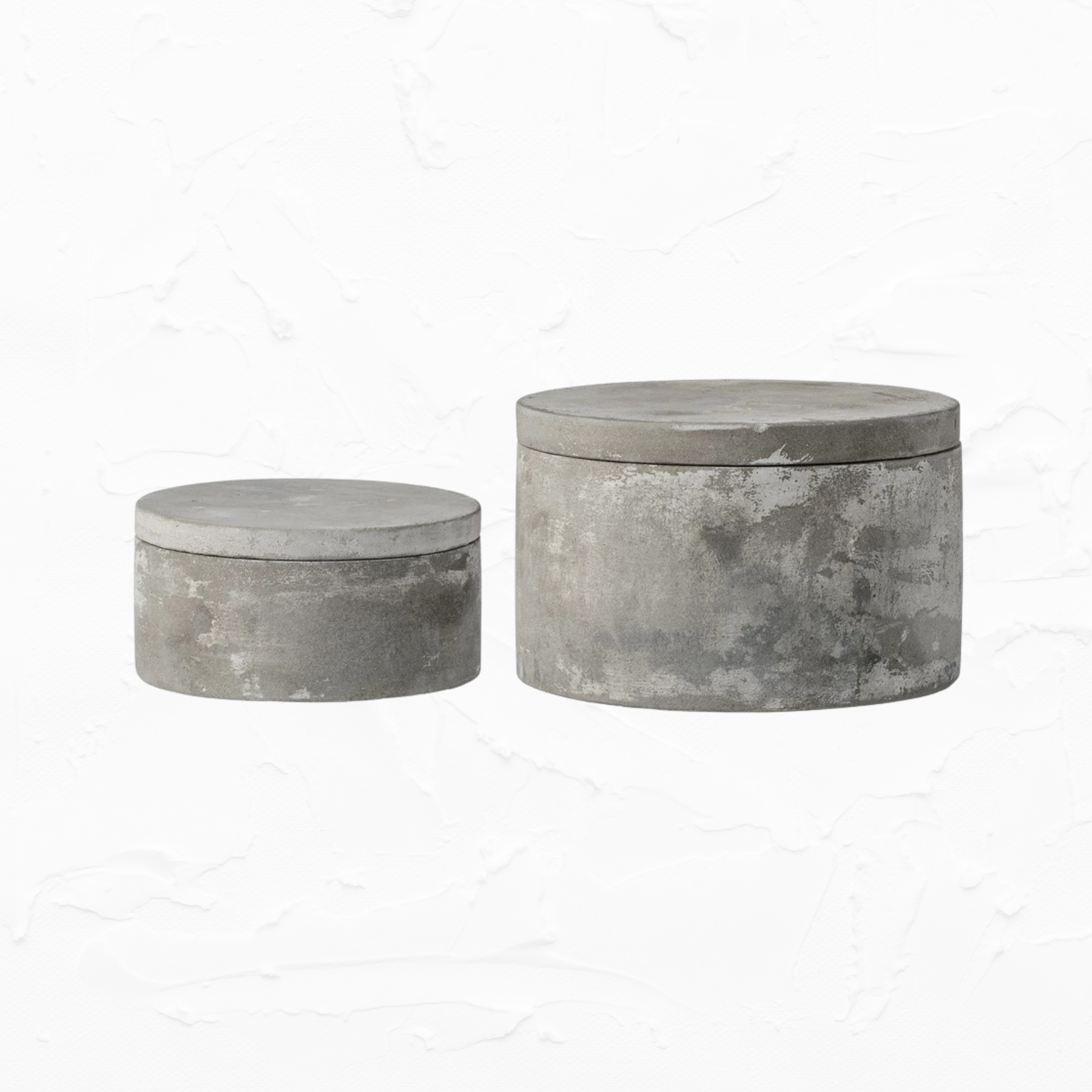 Cement Box with Lid (set of 2)