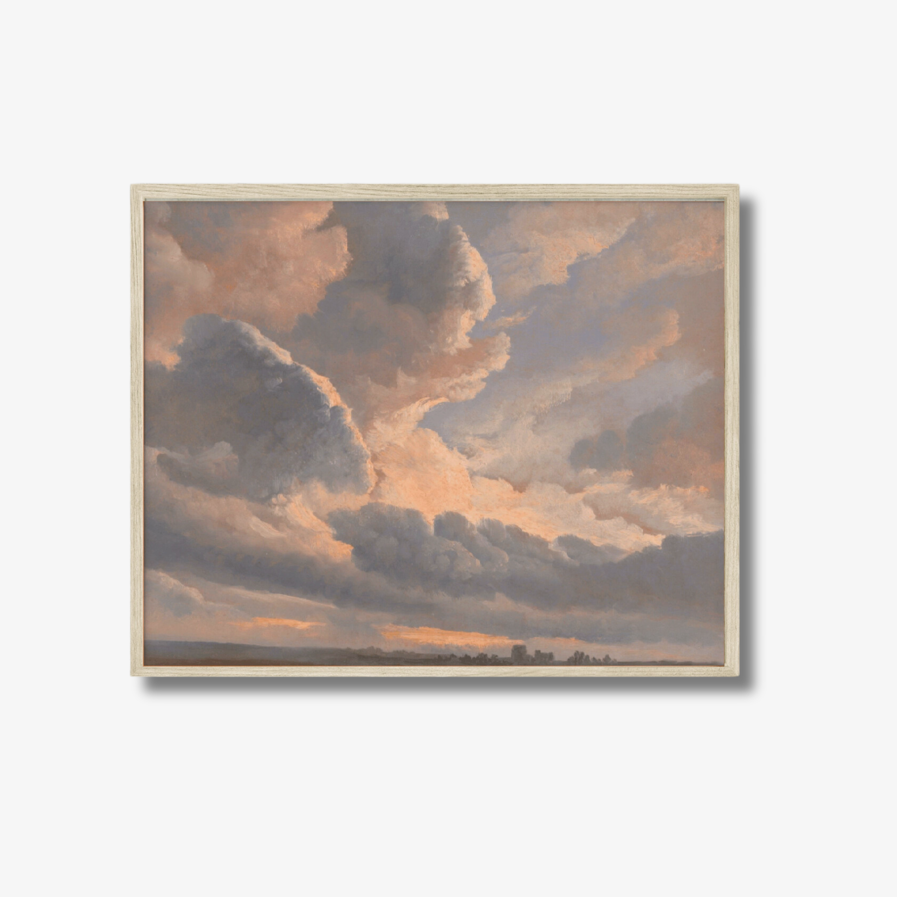 Cloudy Sunset Vintage Art Print