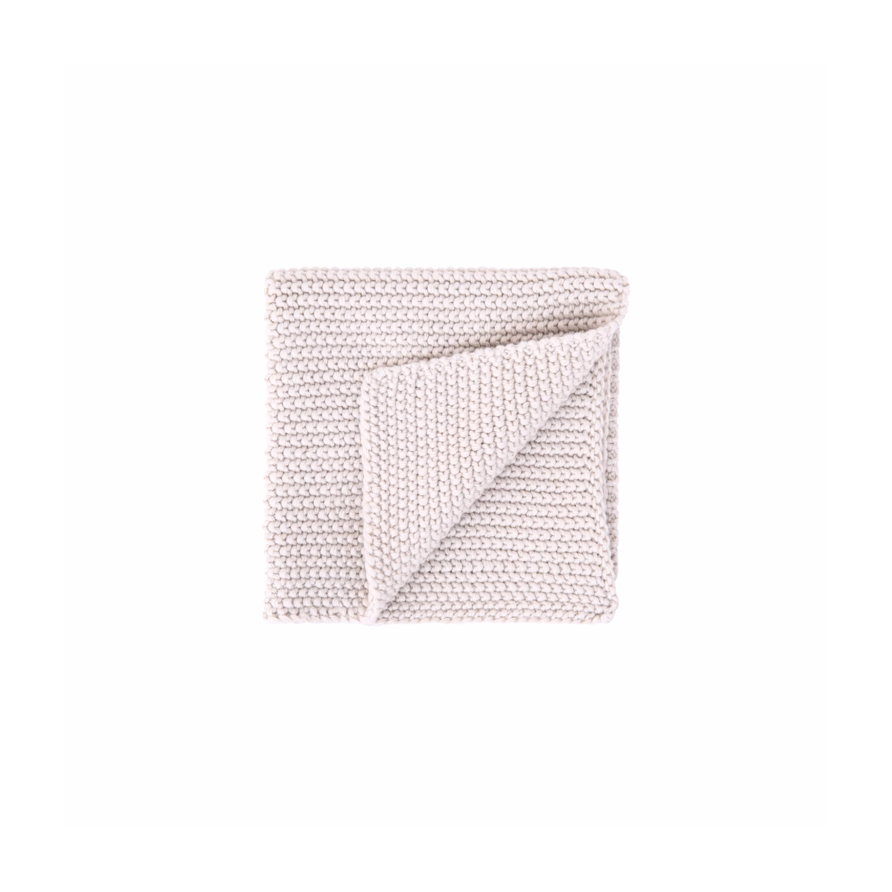 Cotton Knit Dish Cloths Light Grey