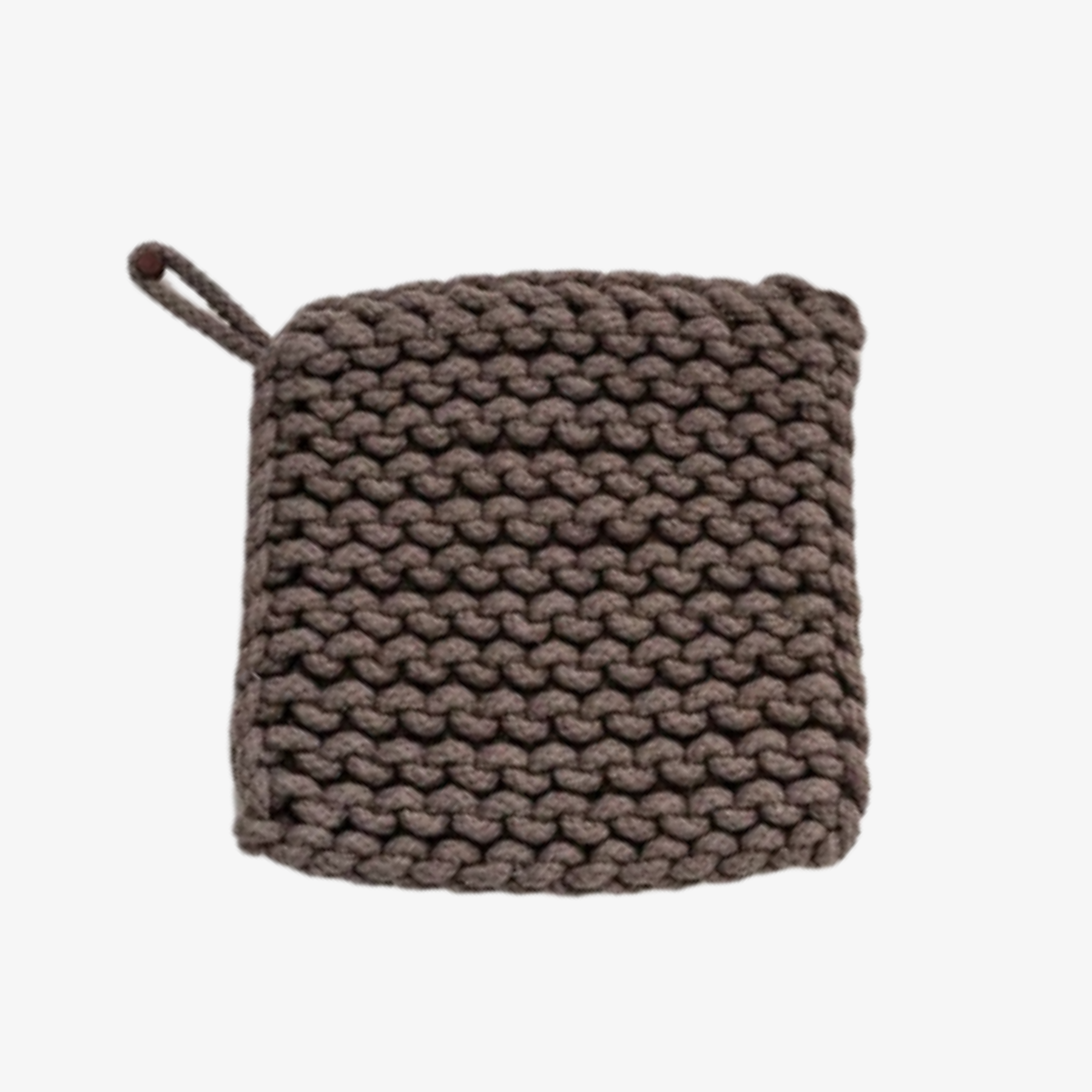 Cotton Crocheted Pot Holder Gray