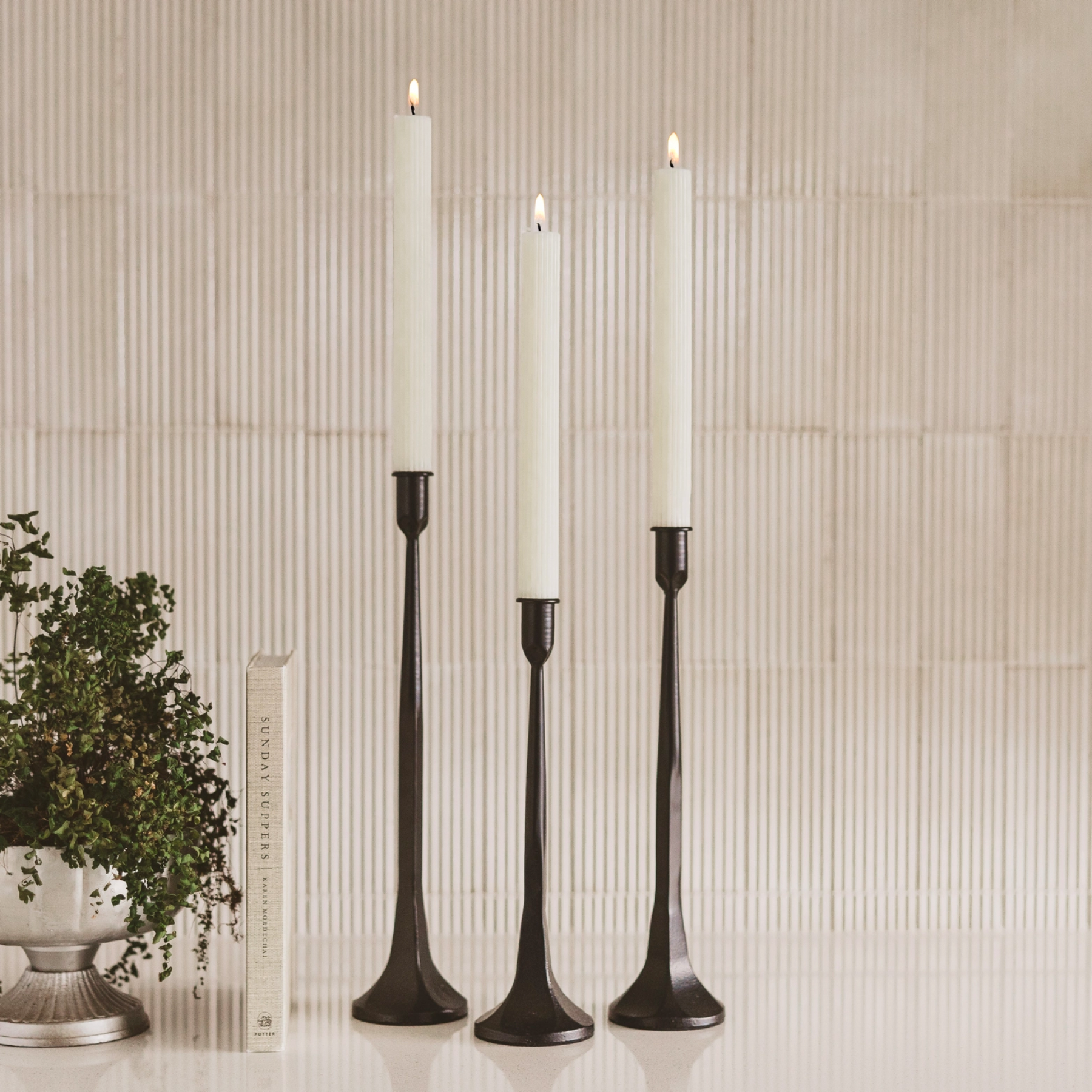 Fluted Taper Candles