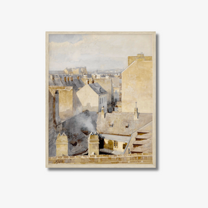 French Rooftops Vintage Art Print