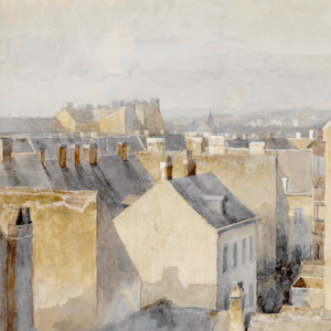 French Rooftops Vintage Art Print