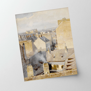 French Rooftops Vintage Art Print