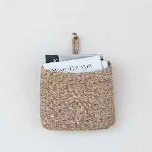 Hand-Woven Seagrass Wall Basket