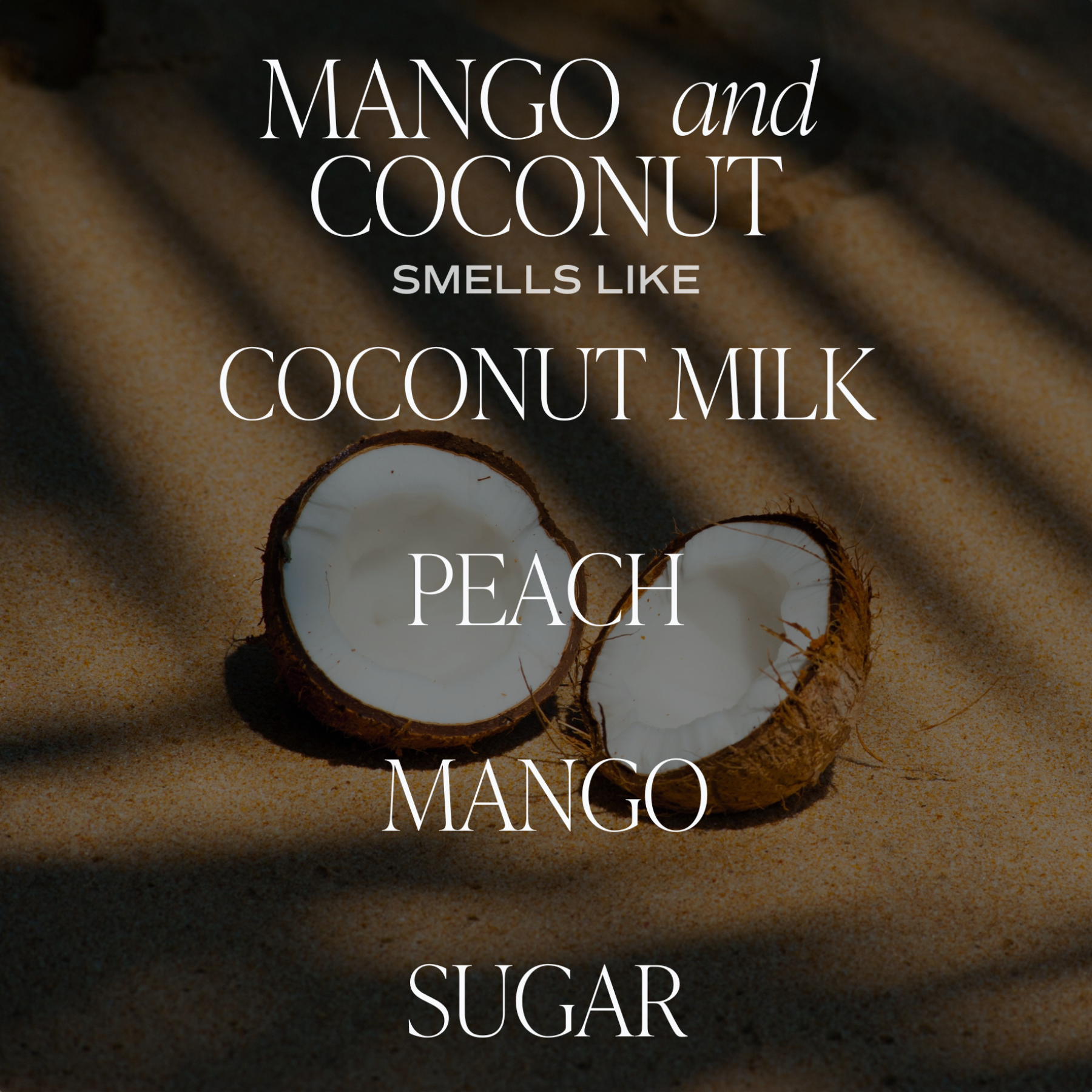 Mango + Coconut Soy Candle Fragrance Notes