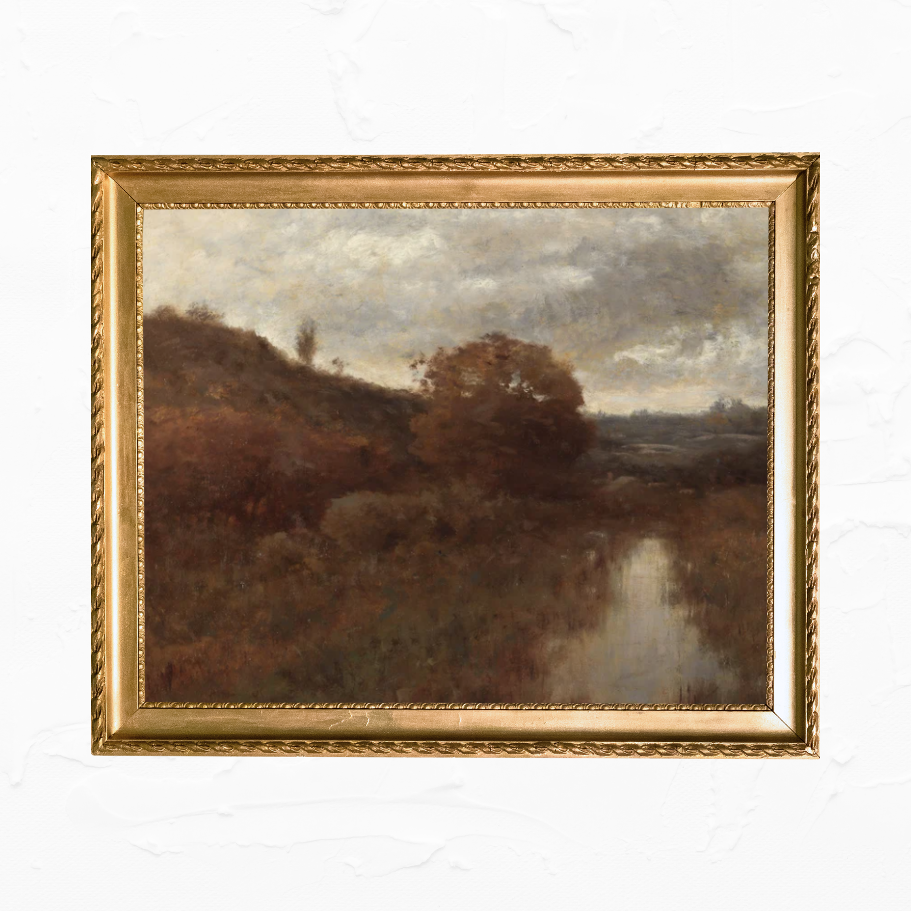 Moody Autumn Landscape Vintage Art Print