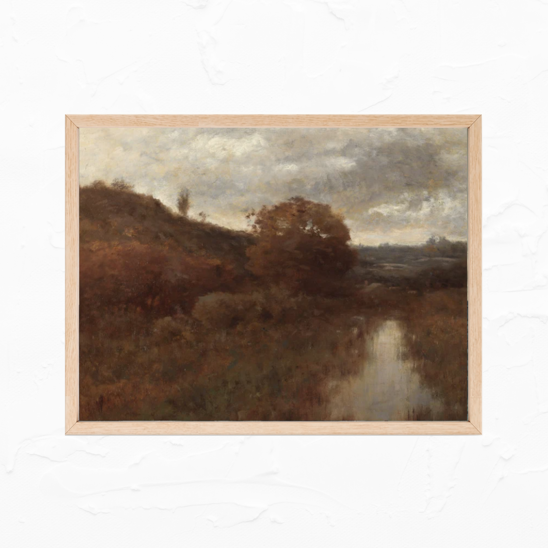 Moody Autumn Landscape Vintage Art Print