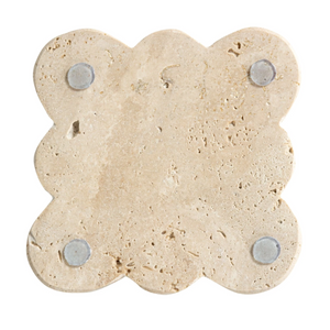 Scalloped Edge Travertine Coasters