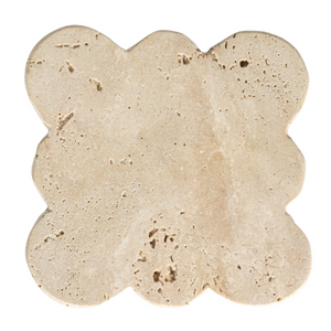 Scalloped Edge Travertine Coasters