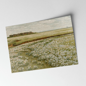 Spring Green Meadow Vintage Art Print