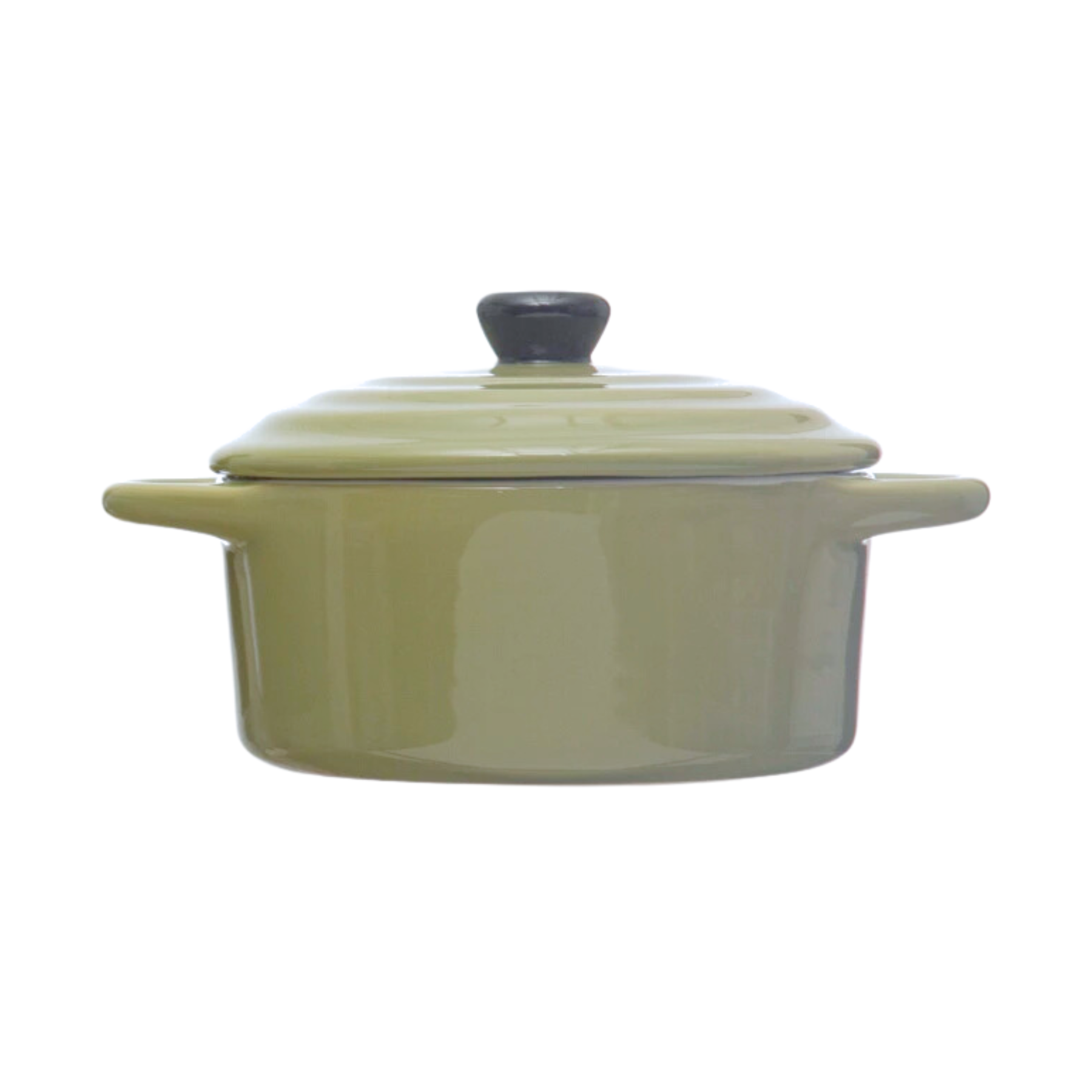 Stoneware Mini Lidded Baker Green