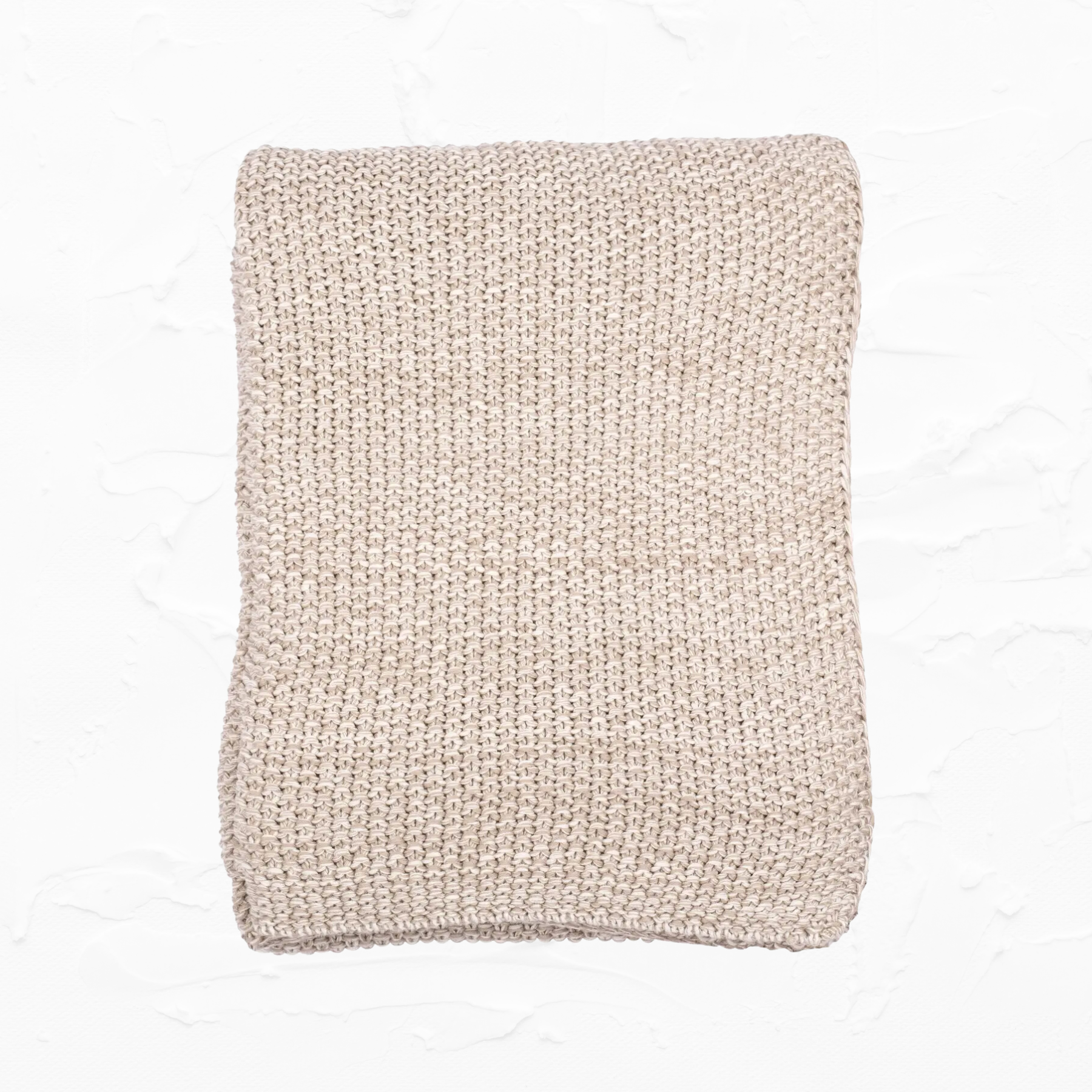 Natural knitted throw hot sale