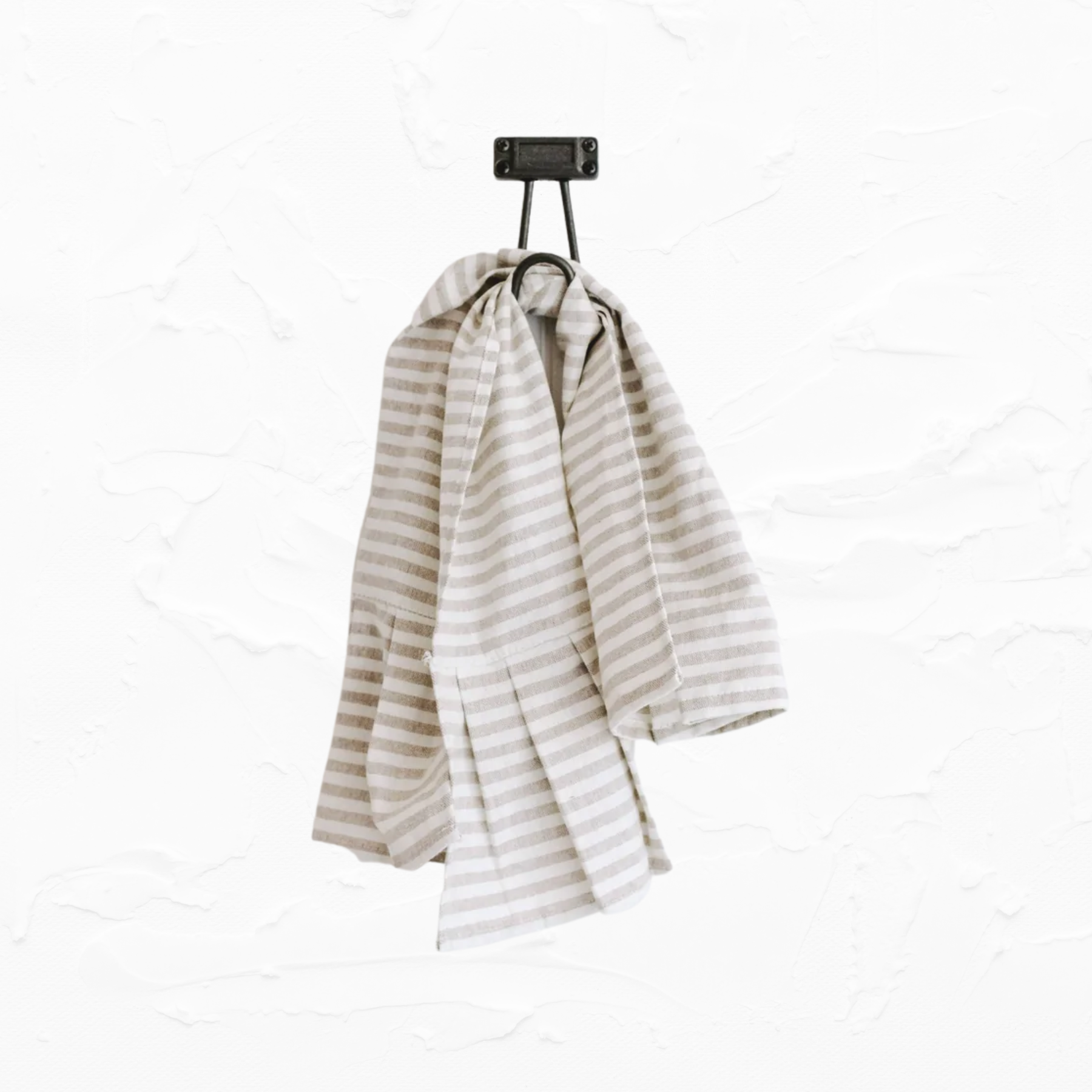 linen ruffled kitchen towel | pure white